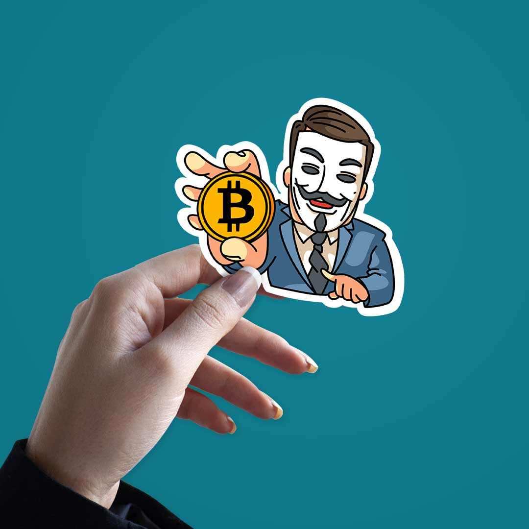 Anonymous Trader Sticker waterproof vinyl decal for laptop, bike, car & bottle