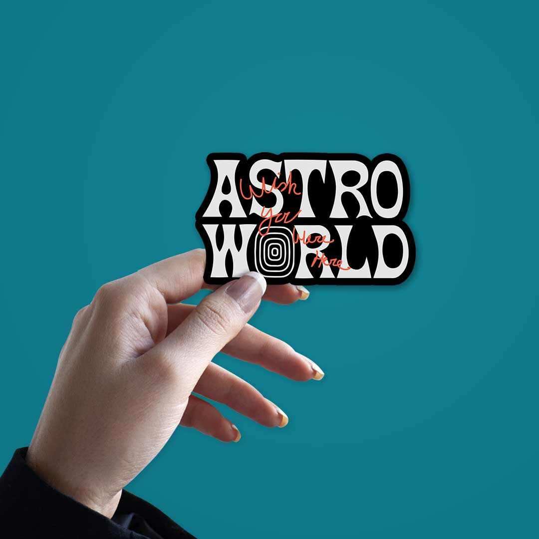 Astro World Sticker waterproof vinyl decal for laptop, bike, car & bottle