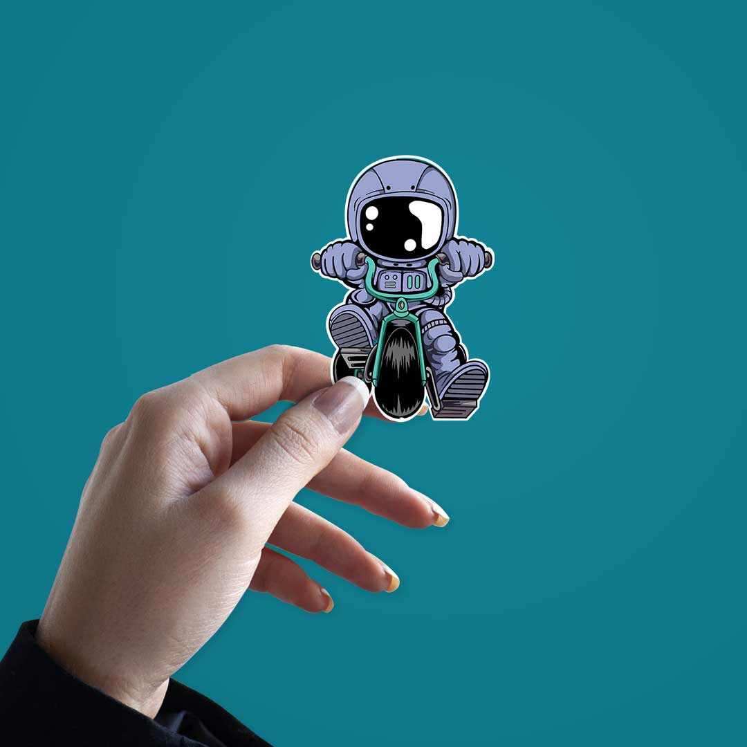 Astronaut Bike Sticker - STICK IT UP