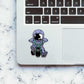 Astronaut Bike Sticker waterproof vinyl decal for laptop, bike, car & bottle