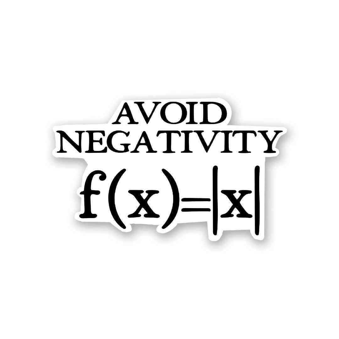 Avoid Negativity Sticker waterproof vinyl decal for laptop, bike, car & bottle