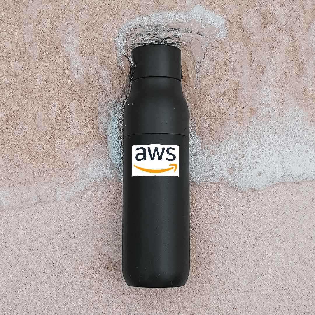 AWS Sticker waterproof vinyl decal for laptop, bike, car & bottle