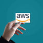 AWS Sticker waterproof vinyl decal for laptop, bike, car & bottle