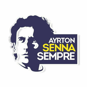 Ayrton Senna Sempre Sticker waterproof vinyl decal for laptop, bike, car & bottle