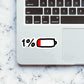 Battery Low sticker waterproof vinyl decal for laptop, bike, car & bottle