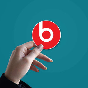 Beats logo Sticker waterproof vinyl decal for laptop, bike, car & bottle