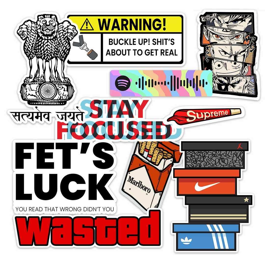 BEST SELLER STICKER PACK [10 stickers] waterproof vinyl decal for laptop, bike, car & bottle