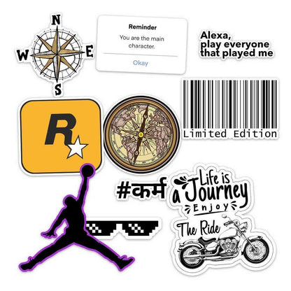 BEST SELLER STICKER PACK [10 stickers] waterproof vinyl decal for laptop, bike, car & bottle