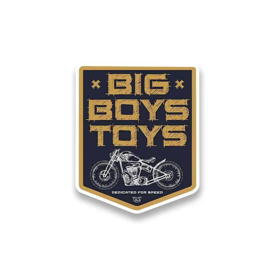 Big Boys Toys Sticker waterproof vinyl decal for laptop, bike, car & bottle