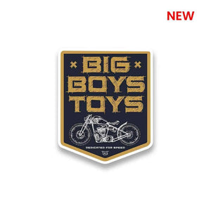 Big Boys Toys Sticker waterproof vinyl decal for laptop, bike, car & bottle