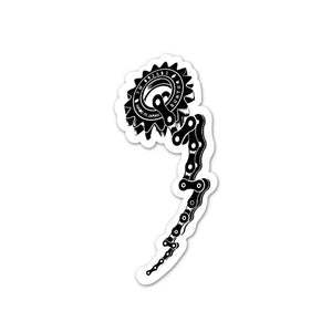 Bike Chain Sticker waterproof vinyl decal for laptop, bike, car & bottle