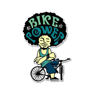 BIKE POWER Sticker waterproof vinyl decal for laptop, bike, car & bottle