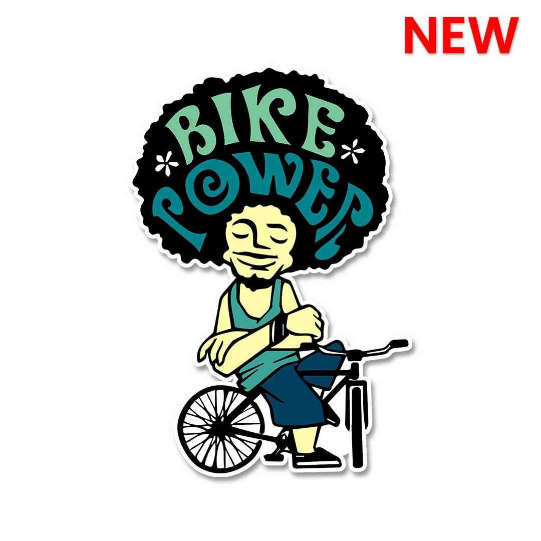 BIKE POWER Sticker waterproof vinyl decal for laptop, bike, car & bottle