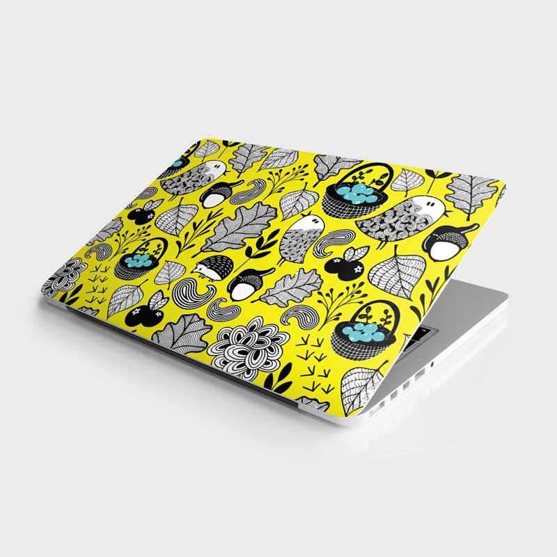 Bird yellow Laptop Skin waterproof vinyl decal for laptop, bike, car & bottle