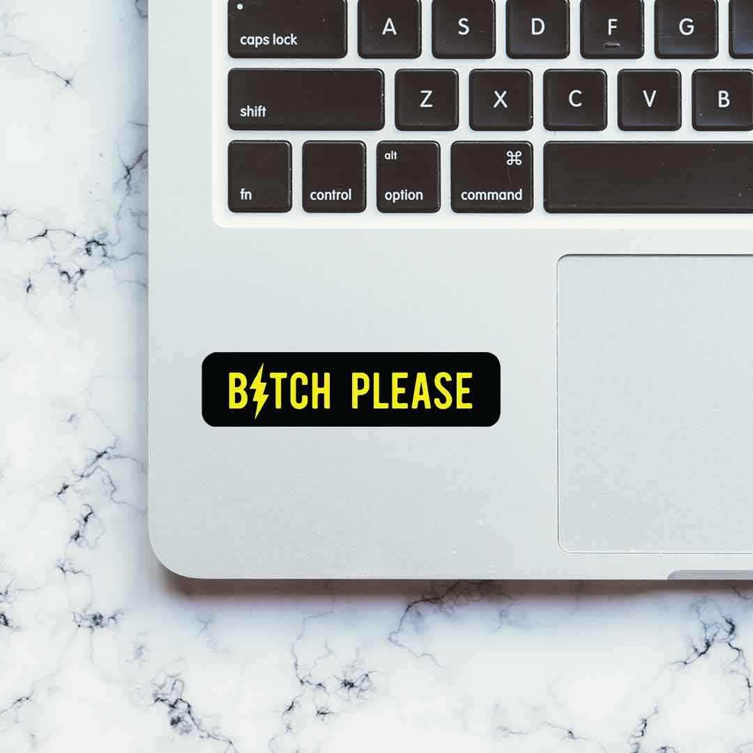 Bitch Please Sticker waterproof vinyl decal for laptop, bike, car & bottle
