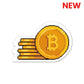 Bitcoin Pixel Sticker waterproof vinyl decal for laptop, bike, car & bottle