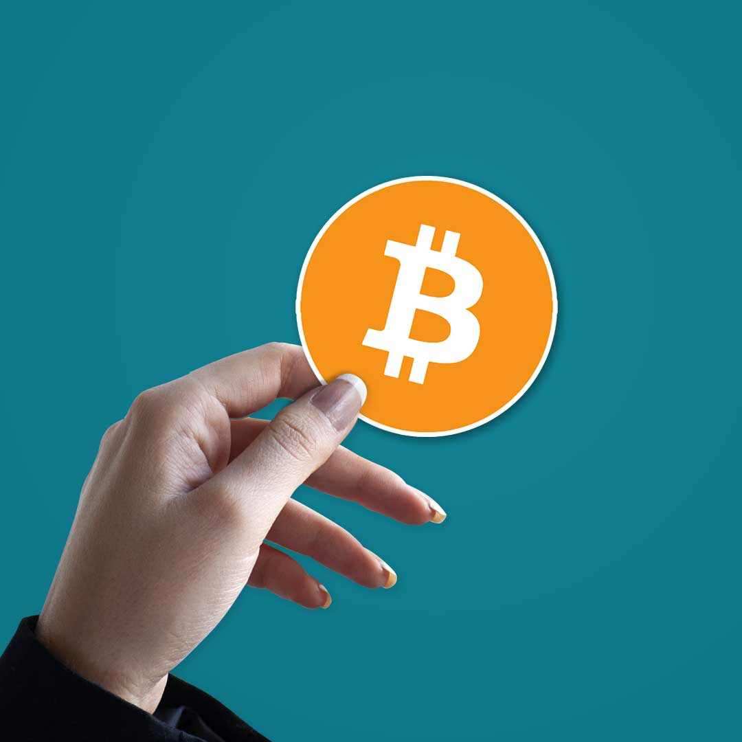 Bitcoin Sticker waterproof vinyl decal for laptop, bike, car & bottle