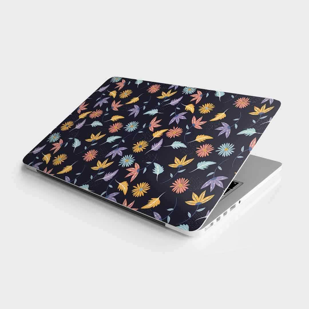 Blooming flowers Laptop Skin waterproof vinyl decal for laptop, bike, car & bottle