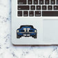Blue Muscle Car Sticker waterproof vinyl decal for laptop, bike, car & bottle