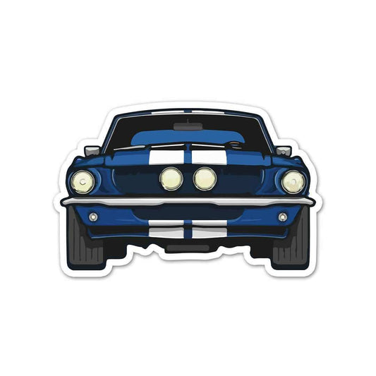 Blue Muscle Car Sticker - STICK IT UP