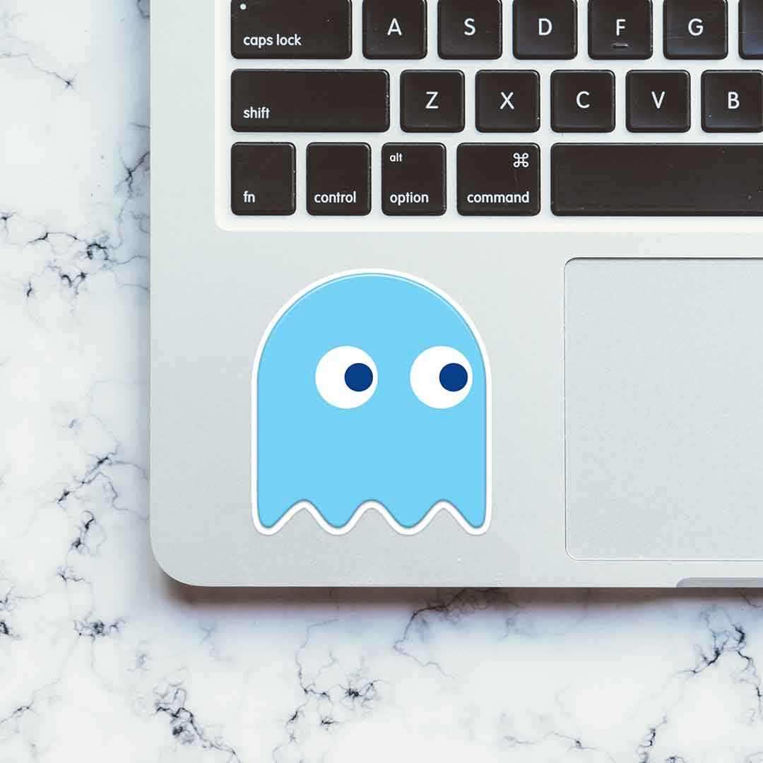 Blue Pacman Sticker - STICK IT UP