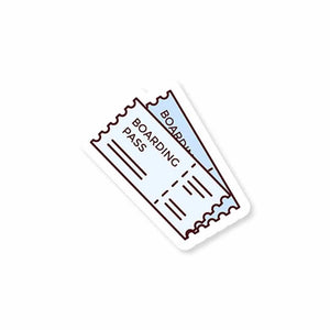 Boarding pass Sticker waterproof vinyl decal for laptop, bike, car & bottle