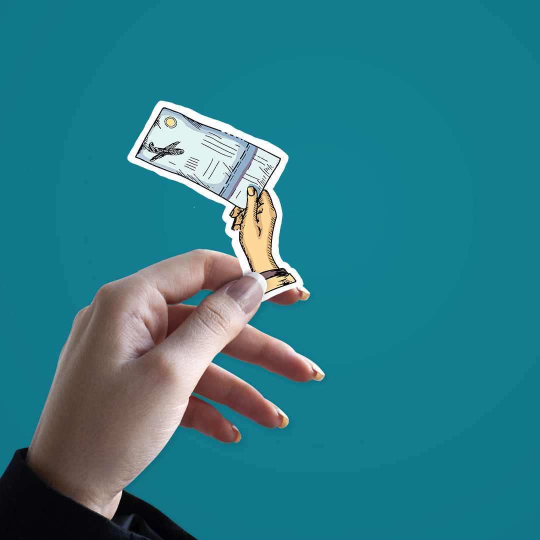 Boarding Pass V3 Sticker waterproof vinyl decal for laptop, bike, car & bottle