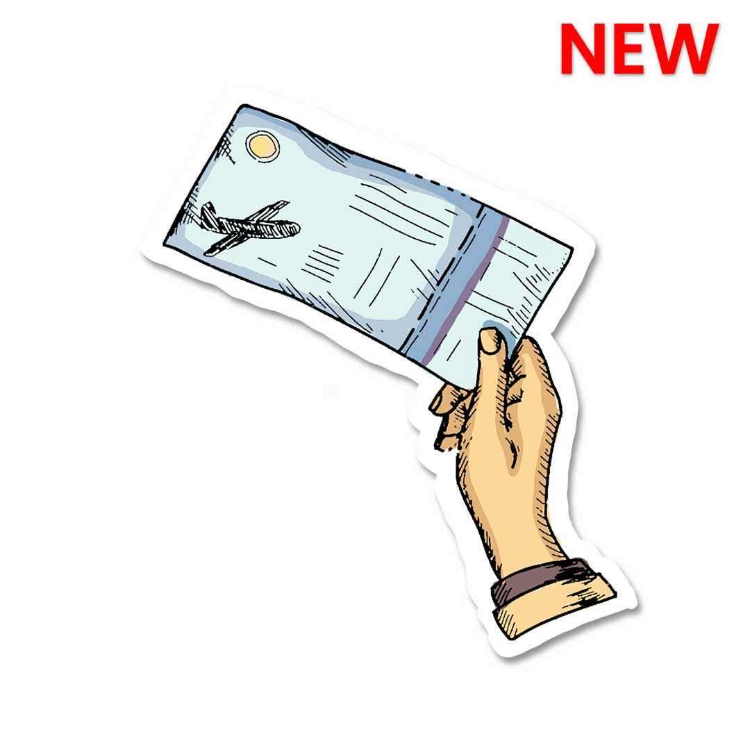 Buy Boarding Pass V3 Sticker Online | Premium Waterproof Vinyl | STICK ...
