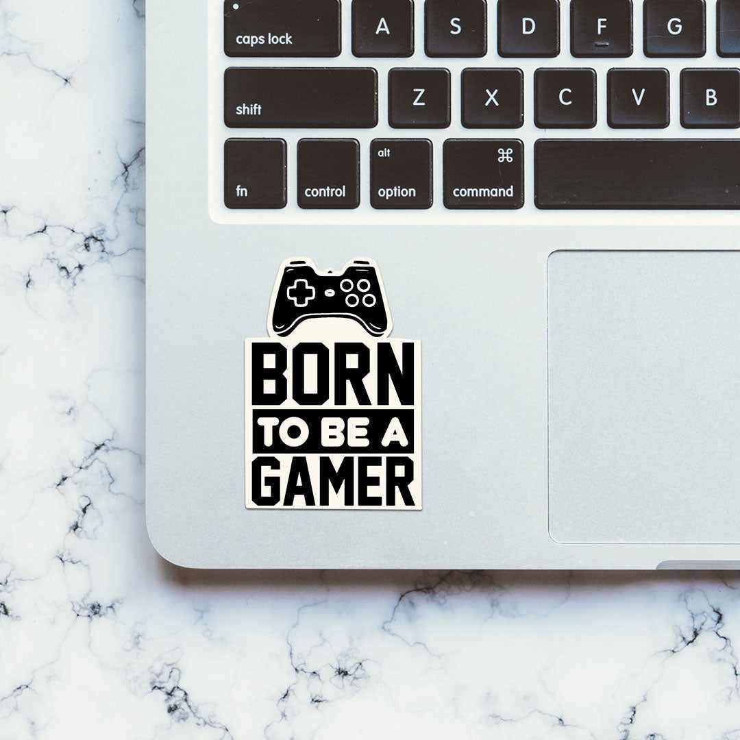 Born To Be Gamer Sticker waterproof vinyl decal for laptop, bike, car & bottle