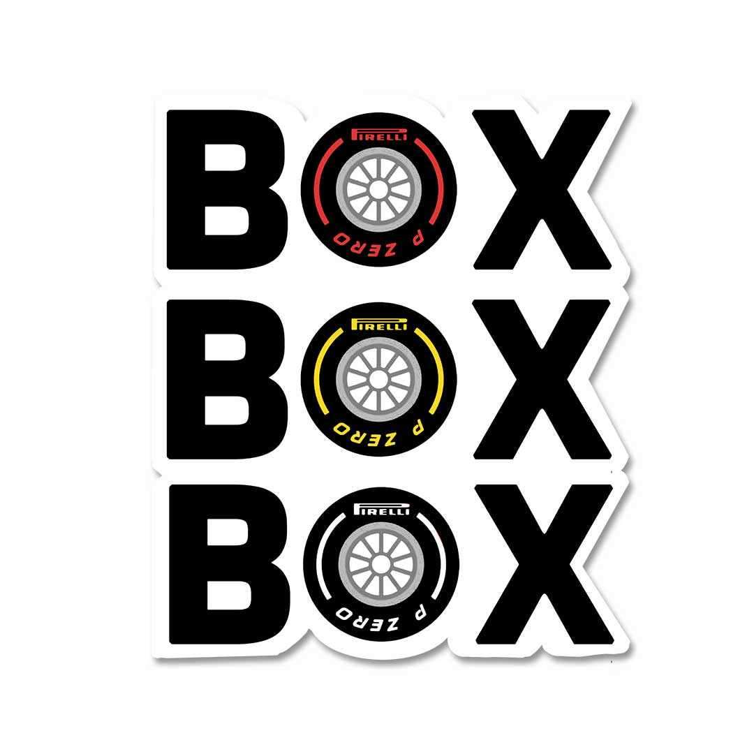 BOX BOX BOX Sticker waterproof vinyl decal for laptop, bike, car & bottle