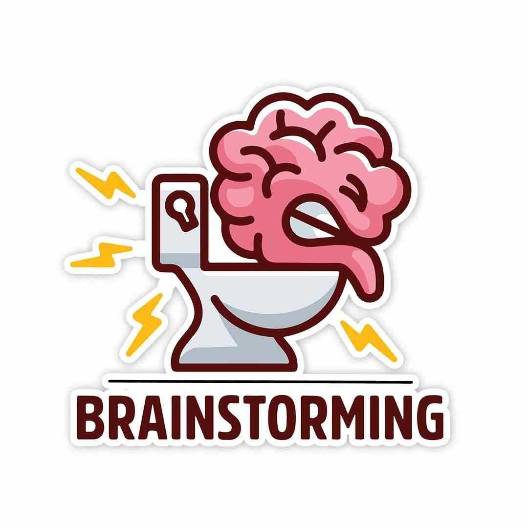 Brainstorming Sticker waterproof vinyl decal for laptop, bike, car & bottle