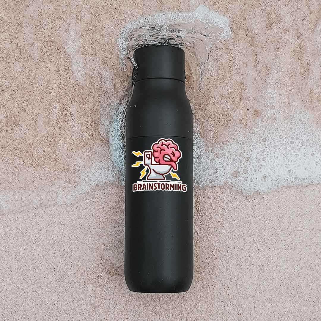 Brainstorming Sticker waterproof vinyl decal for laptop, bike, car & bottle