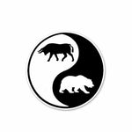 Bull and Bear Sticker waterproof vinyl decal for laptop, bike, car & bottle