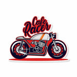 Caf√© Racer Sticker waterproof vinyl decal for laptop, bike, car & bottle