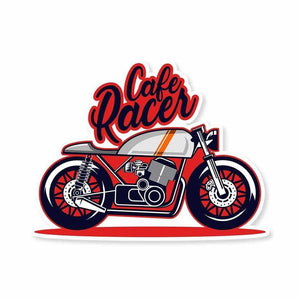 Caf√© Racer Sticker waterproof vinyl decal for laptop, bike, car & bottle