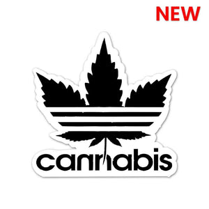 Cannabis Sticker waterproof vinyl decal for laptop, bike, car & bottle