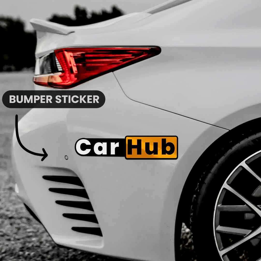 Car Hub Bumper Sticker waterproof vinyl decal for laptop, bike, car & bottle