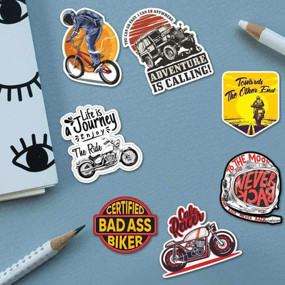 Cars/Bike Sticker Pack [15 Sticker] waterproof vinyl decal for laptop, bike, car & bottle
