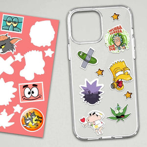 Cartoon Mini Sticker Sheet waterproof vinyl decal for laptop, bike, car & bottle