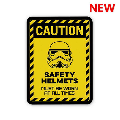 Caution Sticker waterproof vinyl decal for laptop, bike, car & bottle