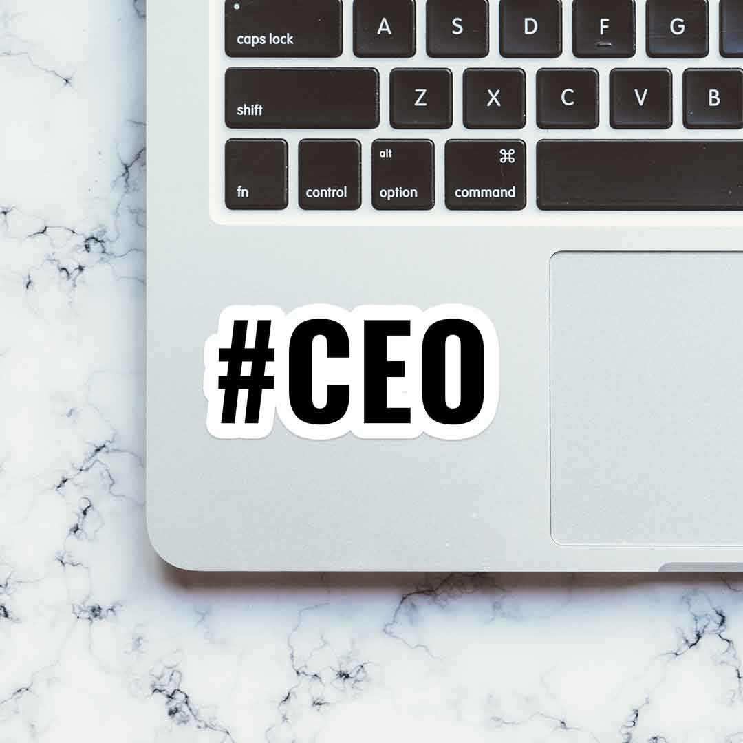 CEO Sticker waterproof vinyl decal for laptop, bike, car & bottle