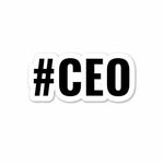 CEO Sticker waterproof vinyl decal for laptop, bike, car & bottle