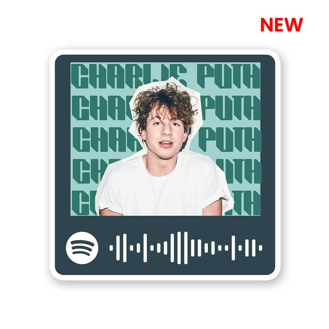 Charlie Puth Spotify Sticker waterproof vinyl decal for laptop, bike, car & bottle