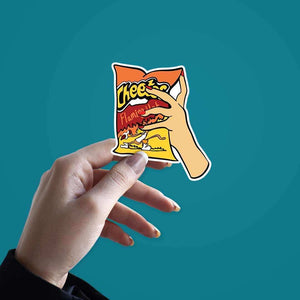Cheetos Flaming HOT sticker waterproof vinyl decal for laptop, bike, car & bottle