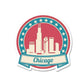 Chicago Sticker waterproof vinyl decal for laptop, bike, car & bottle