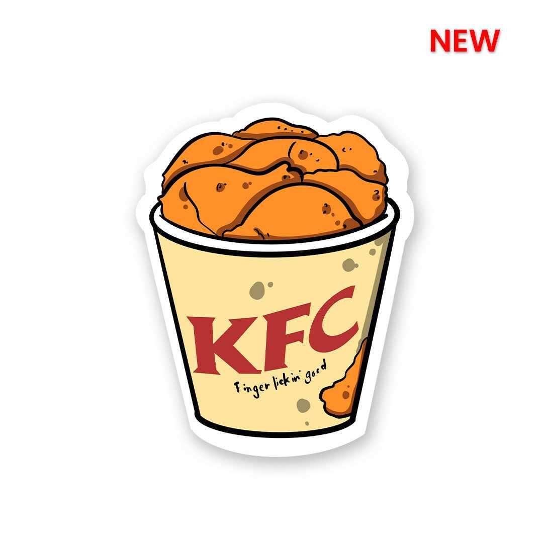 Chicken Bucket Sticker waterproof vinyl decal for laptop, bike, car & bottle