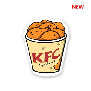 Chicken Bucket Sticker waterproof vinyl decal for laptop, bike, car & bottle