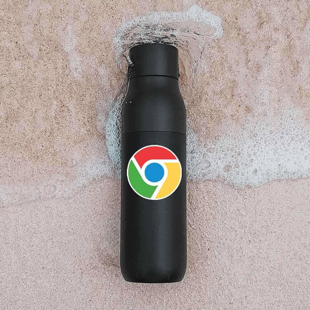 Chrome Sticker waterproof vinyl decal for laptop, bike, car & bottle