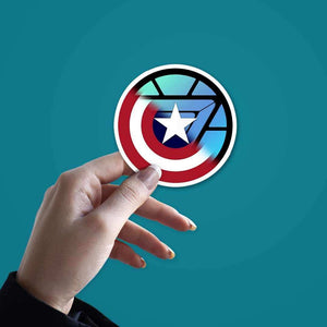 Civil War Sticker waterproof vinyl decal for laptop, bike, car & bottle
