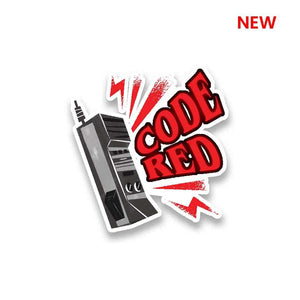 Code Red Sticker waterproof vinyl decal for laptop, bike, car & bottle